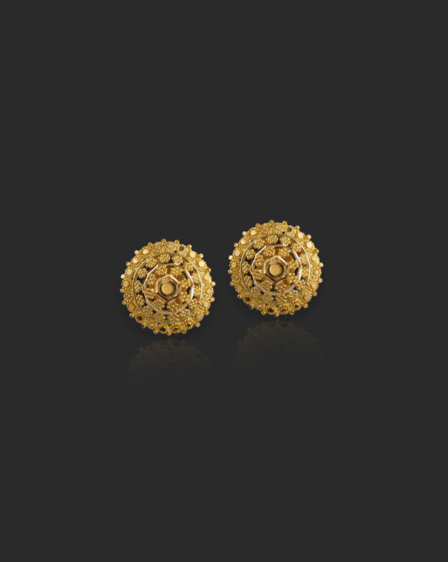 Preksha 22Kt Gold Stud Earrings
