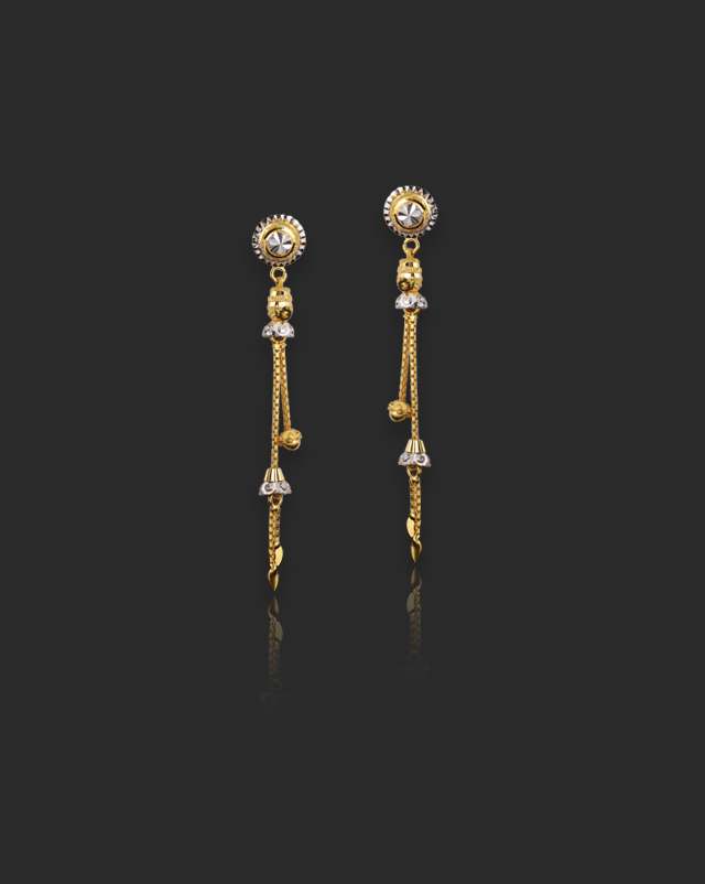 Twisha 22Kt Gold Drop Earrings