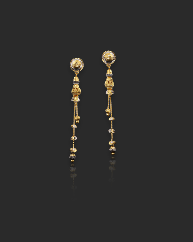 Naazia 22Kt Gold Drop Earrings
