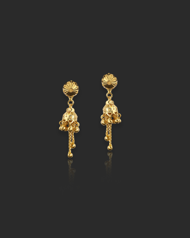 Lavina 22Kt Gold Drop Earrings