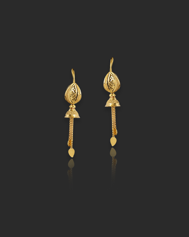Mala 22Kt Gold Drop Earrings