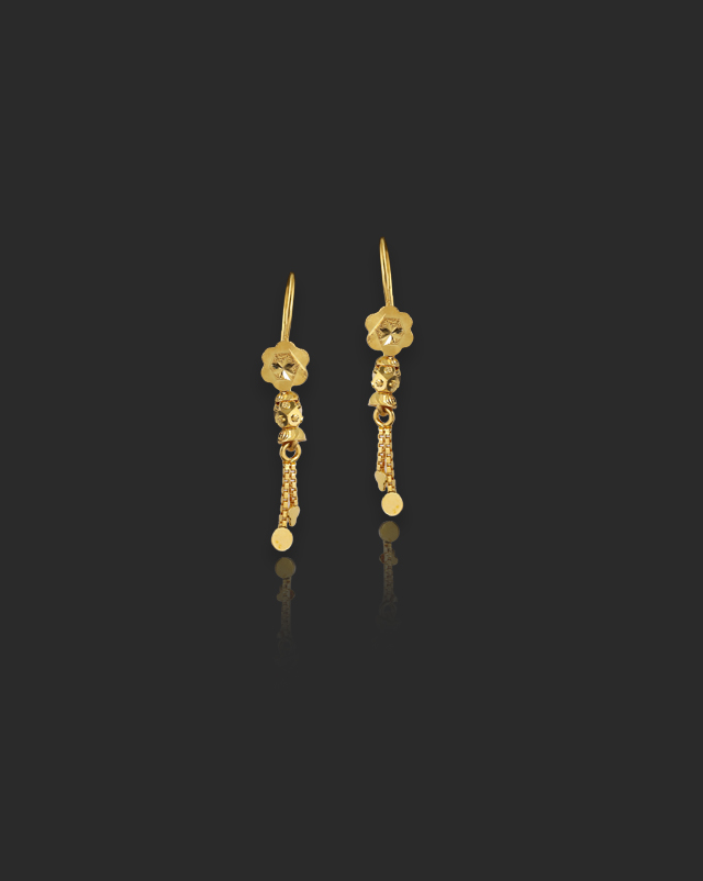 Sia 22Kt Gold Drop Earrings