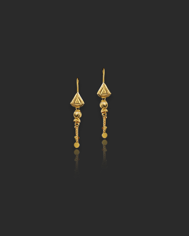 Brinda 22Kt Gold Drop Earrings
