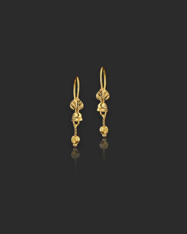 Binita 22Kt Gold Drop Earrings