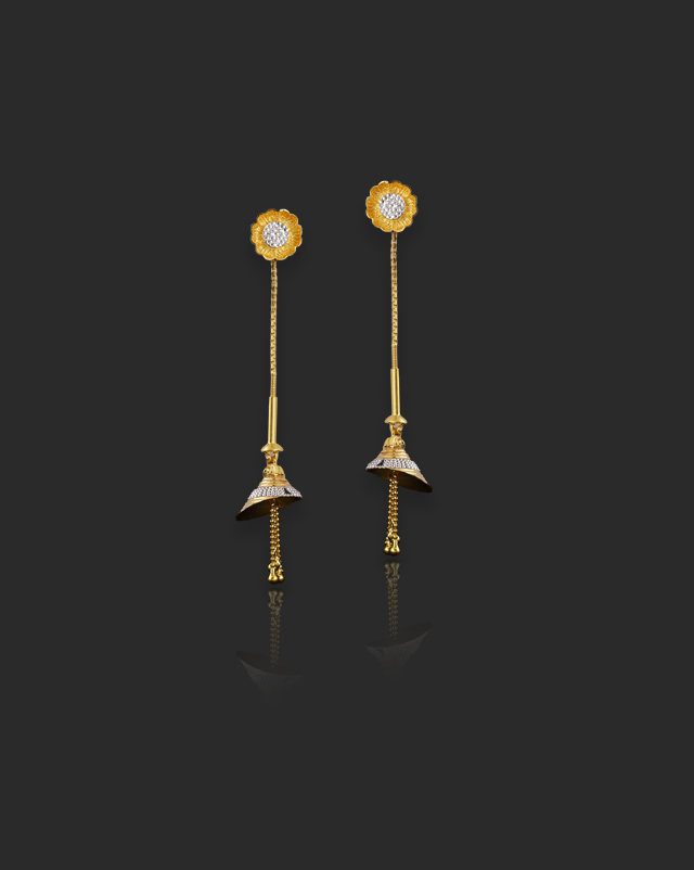 Dhriti 22Kt Gold Drop Earrings