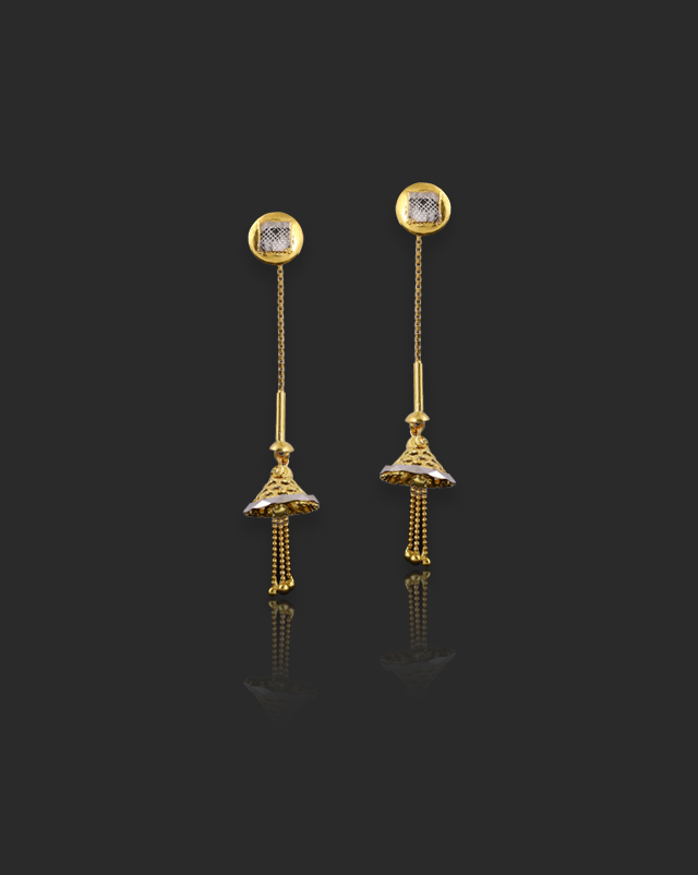 Falak 22Kt Gold Drop Earrings