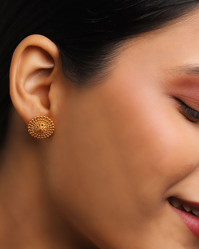 Lekha 22Kt Gold Stud Earrings