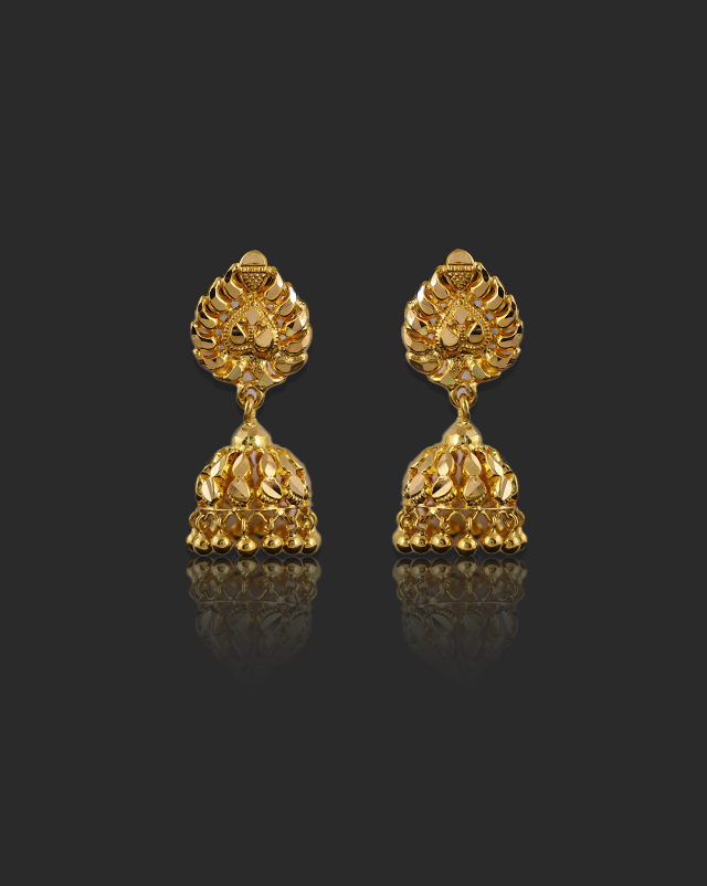 Saumya 22Kt Gold Jhumkas