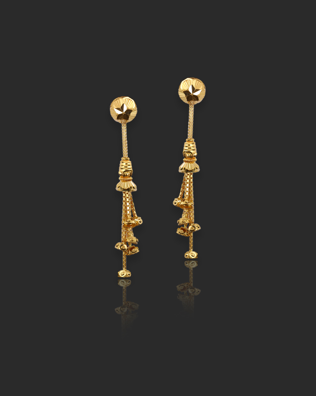 Parul 22Kt Gold Drop Earrings