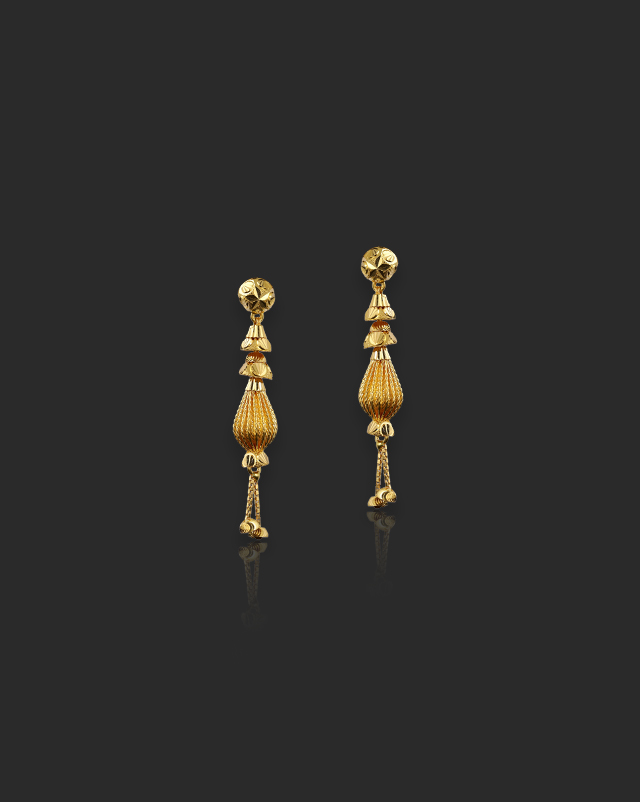 Vansha 22Kt Gold Drop Earrings