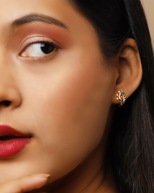 Karina 22Kt Gold Hoop Earrings