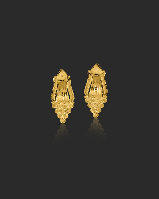 Gold Earrings 22 Karat Yellow Gold Kimaya Gold Stud Earrings