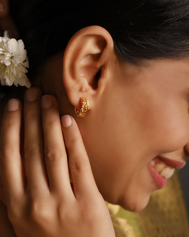 Deeksha Gold Hoop Earrings Deeksha Gold Hoop Earrings