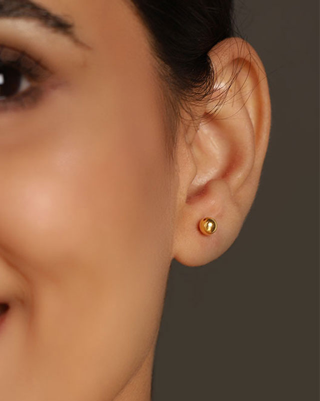 Gold Earrings 22 Karat Yellow Gold Nida Gold Drop Earrings
