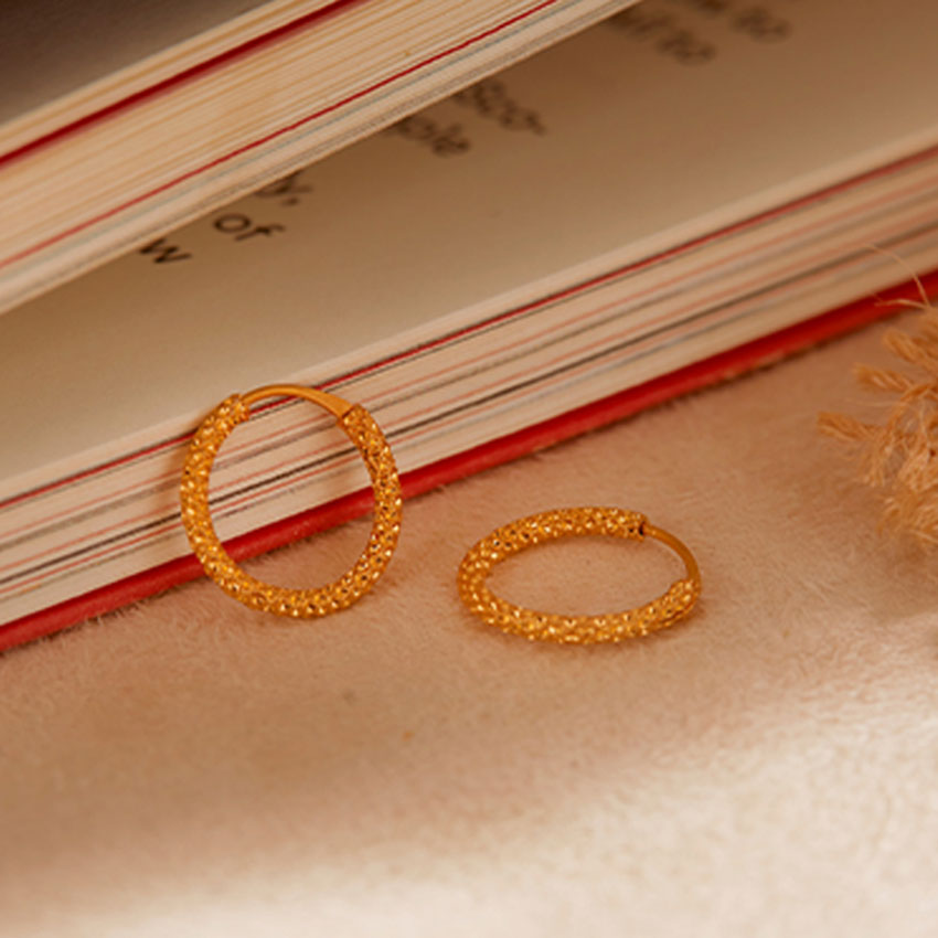 Hemangini 22KT Gold Hoop Earrings