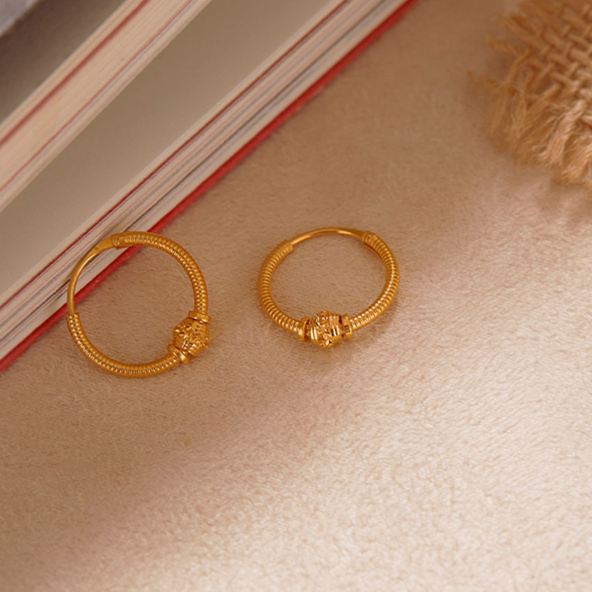 Hetal 22KT Gold Hoop Earrings