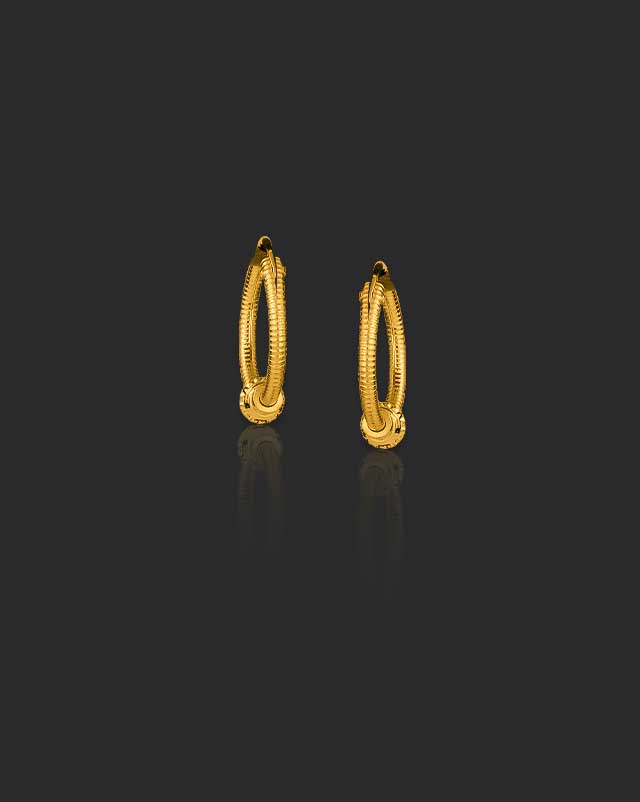 Hetal 22KT Gold Hoop Earrings