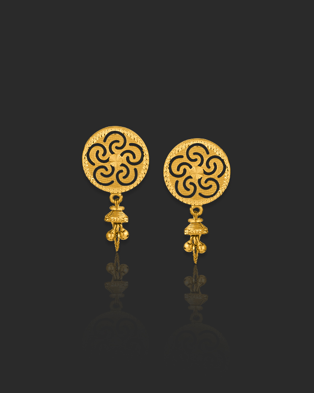 Nyra 22KT Gold Drop Earrings Nyra 22KT Gold Drop Earrings