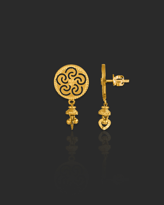 Nyra 22KT Gold Drop Earrings Nyra 22KT Gold Drop Earrings