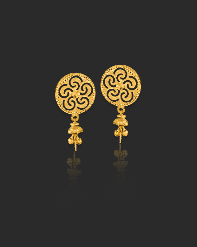 Nyra 22KT Gold Drop Earrings Nyra 22KT Gold Drop Earrings