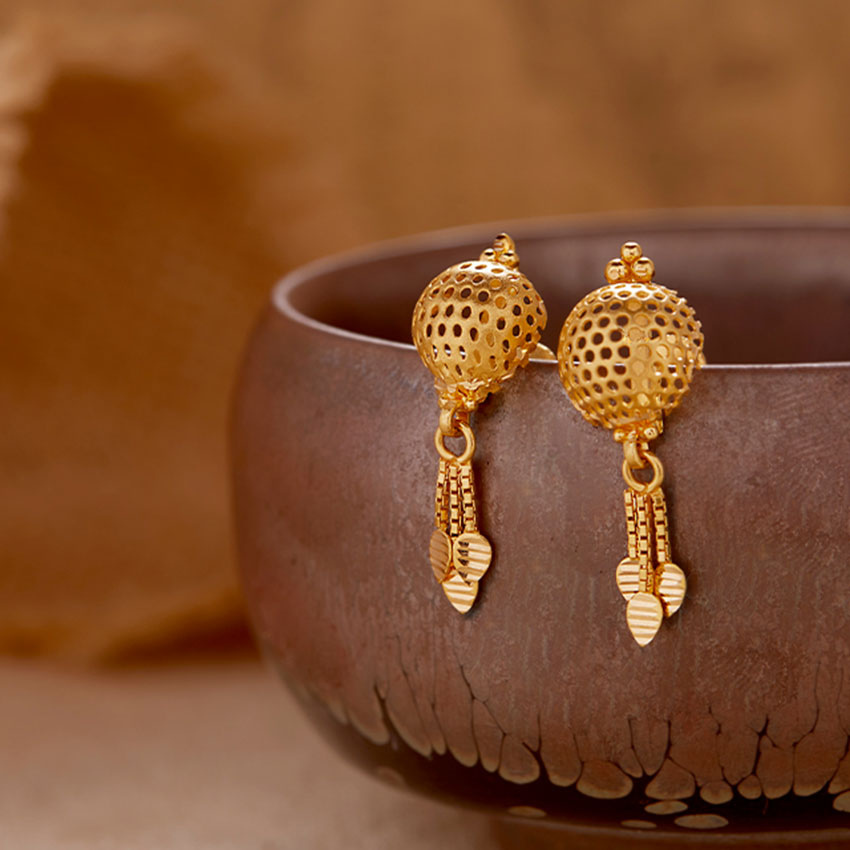 Pihu 22KT Gold Drop Earrings Pihu 22KT Gold Drop Earrings