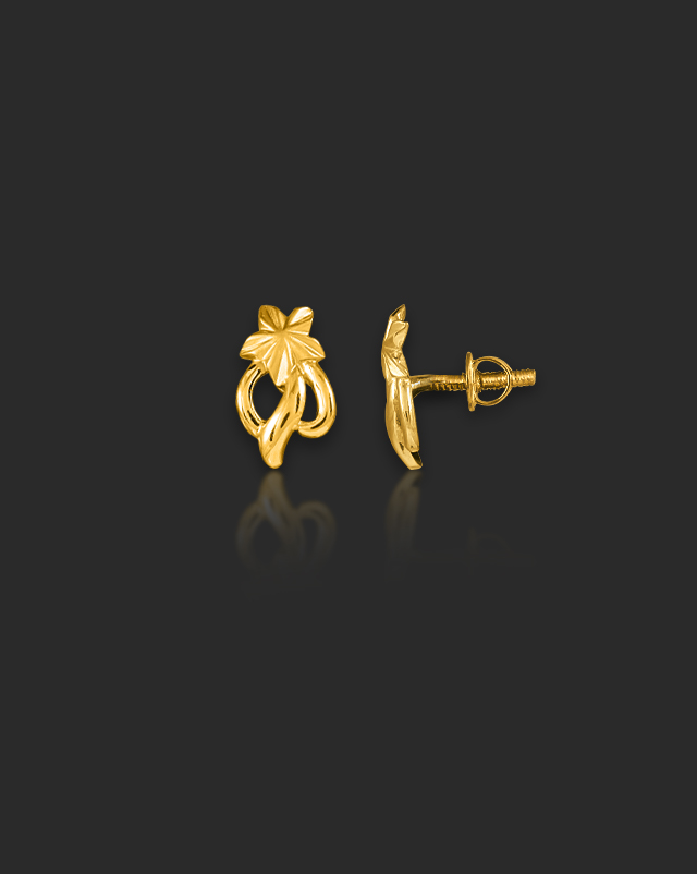 Leena 22KT Gold  Stud Earrings