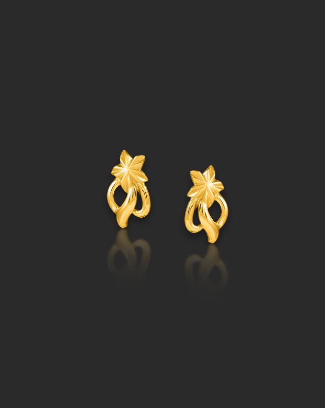 Leena 22KT Gold  Stud Earrings