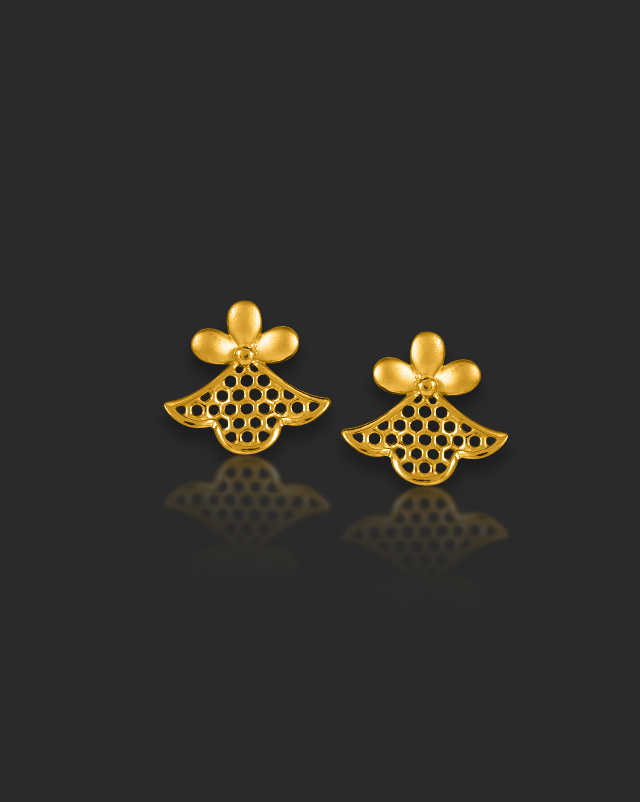 Gold Earrings 22 Karat Yellow Gold Anusha 22KT Gold Earrings