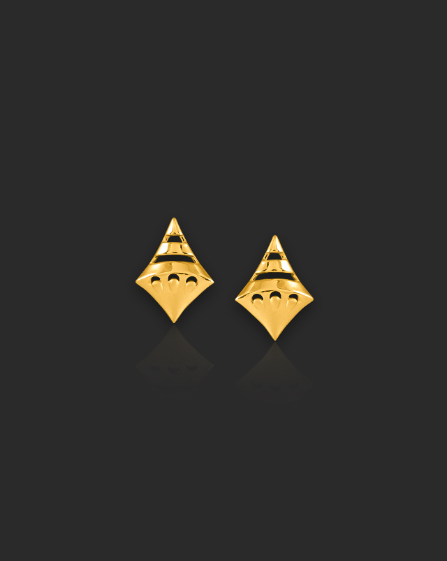 Gold Earrings 22 Karat Yellow Gold Urvashi 22Kt Gold Earrings