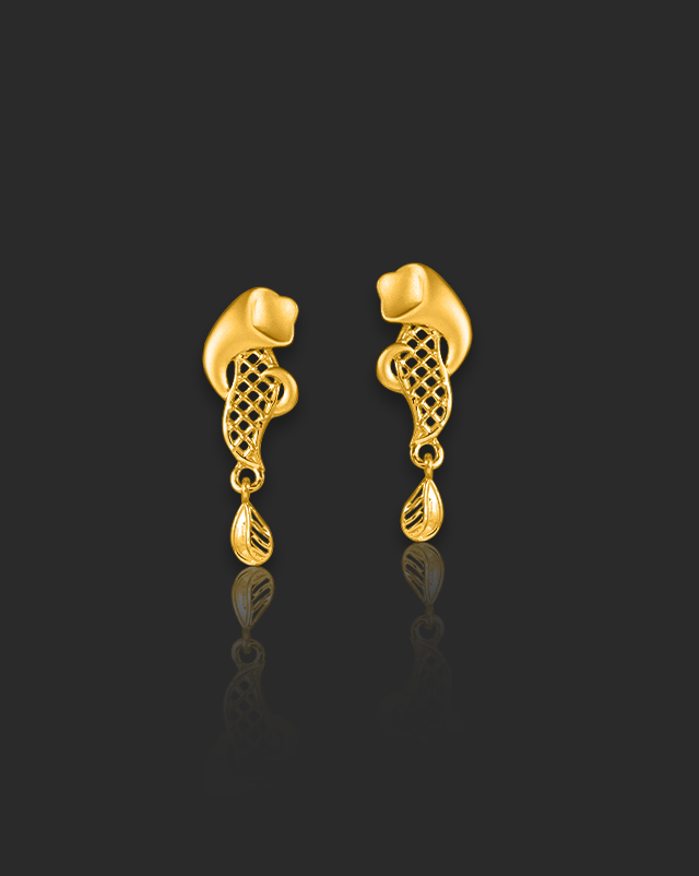 Gold Earrings 22 Karat Yellow Gold Amaira 22KT Gold Earrings