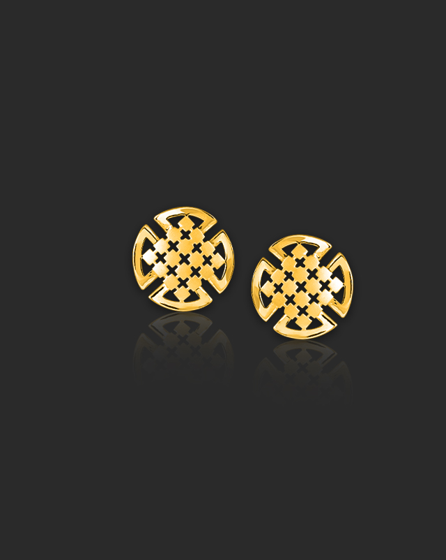 Gold Earrings 22 Karat Yellow Gold Sharika 22KT Gold Earrings