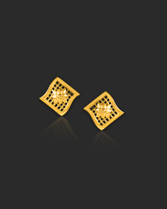 Gold Earrings 22 Karat Yellow Gold Neesha 22KT Gold Earrings