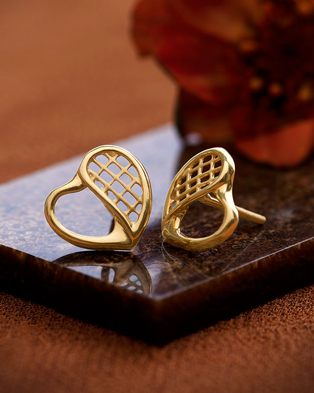 Gold Earrings 22 Karat Yellow Gold Umaira 22KT Gold Earrings