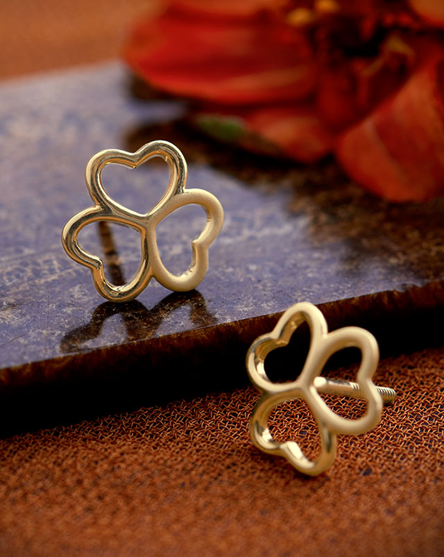 Gold Earrings 22 Karat Yellow Gold Shaanaya 22KT Gold Earrings