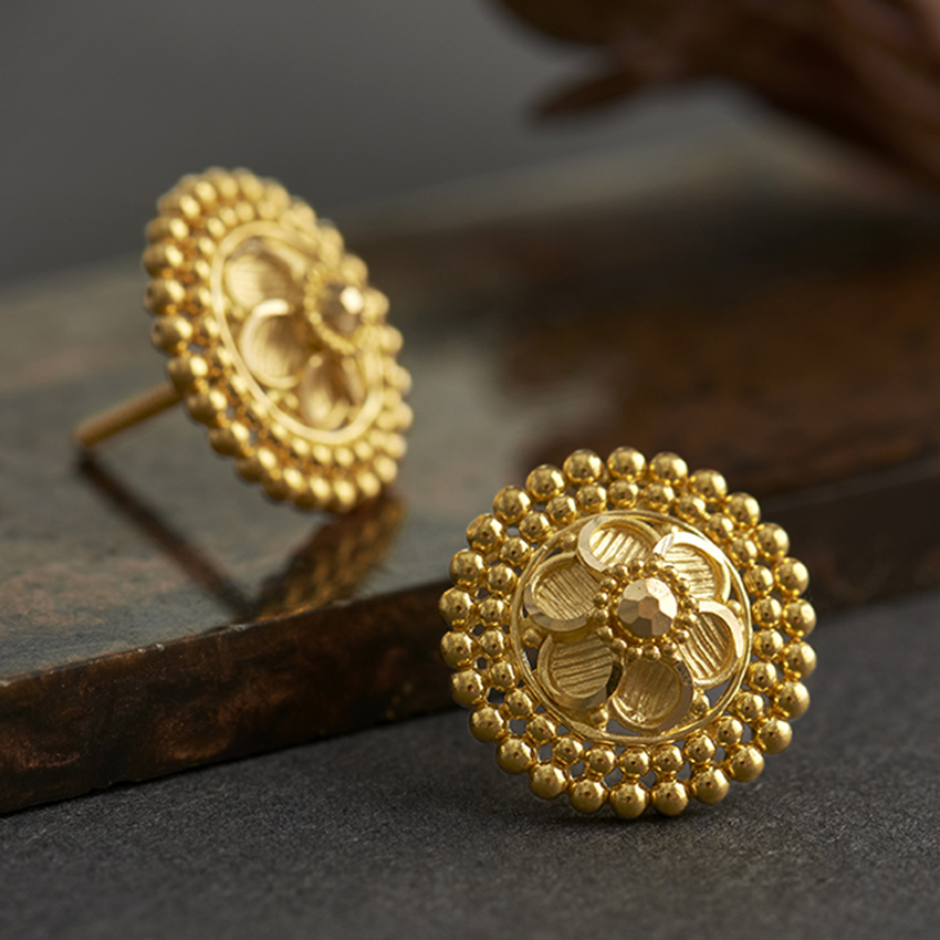 Dityaa 22KT Gold Earrings