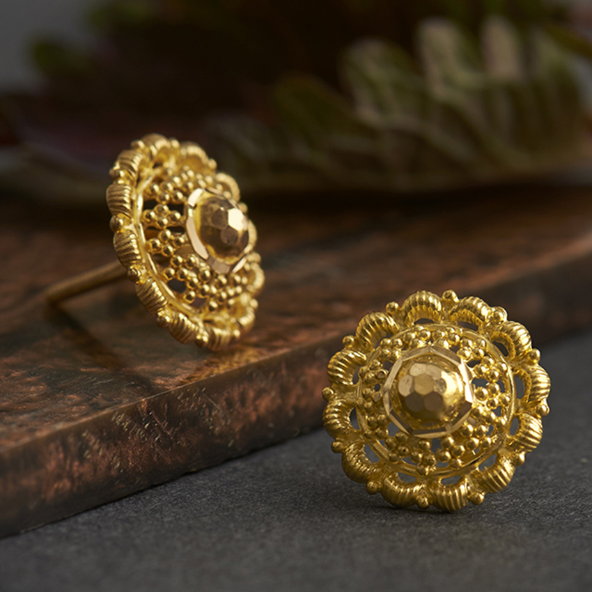 Mihisha 22KT Gold Earrings