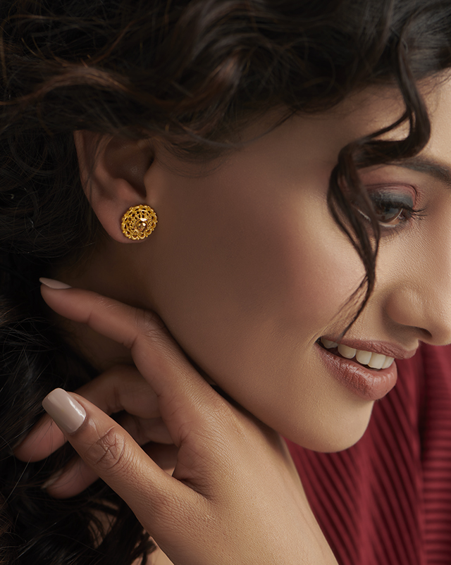 Mihisha 22KT Gold Earrings