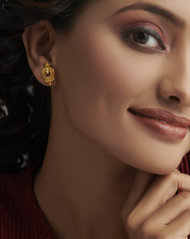 Jinisha 22KT Gold Earrings