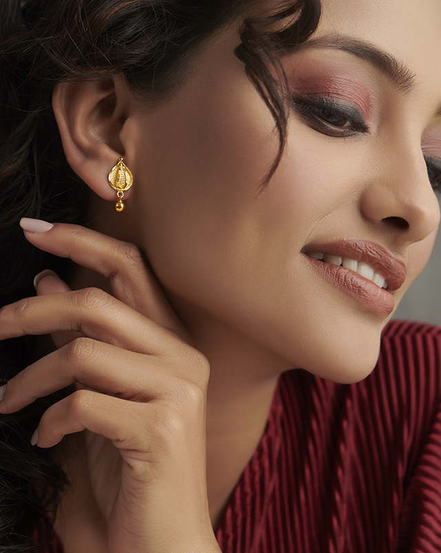 Shrestha 22KT Gold Earrings
