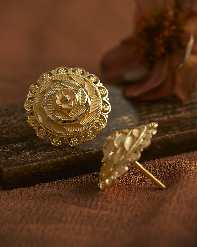 Gold Earrings 22 Karat Yellow Gold Ishika 22KT Gold Earrings