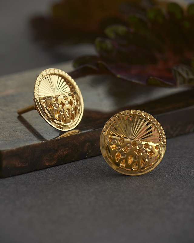 Gold Earrings 22 Karat Yellow Gold Ayaanshi 22KT Gold Earrings