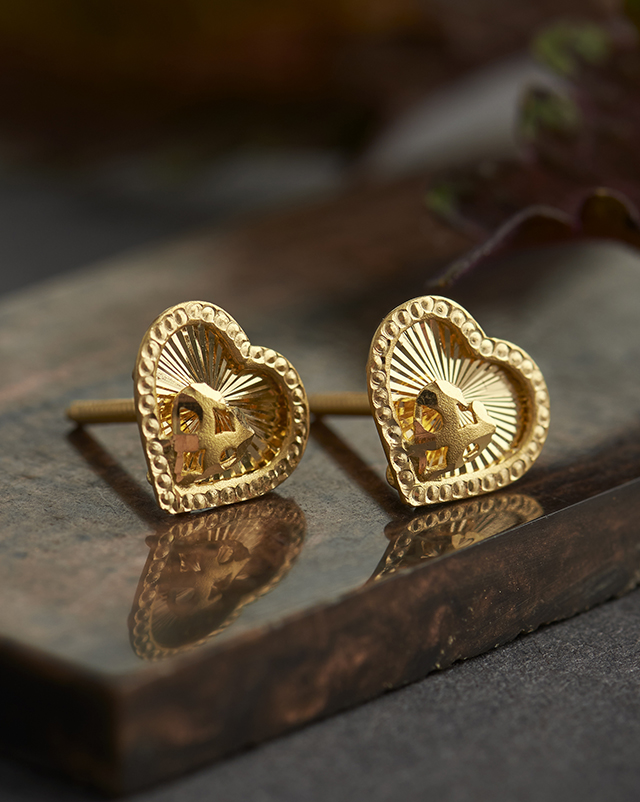 Gold Earrings 22 Karat Yellow Gold Mishka 22KT Gold Earrings