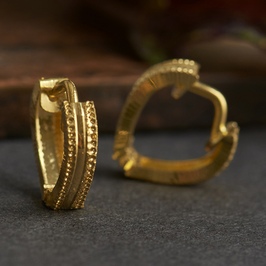 Ashvi 22KT Gold Hoops