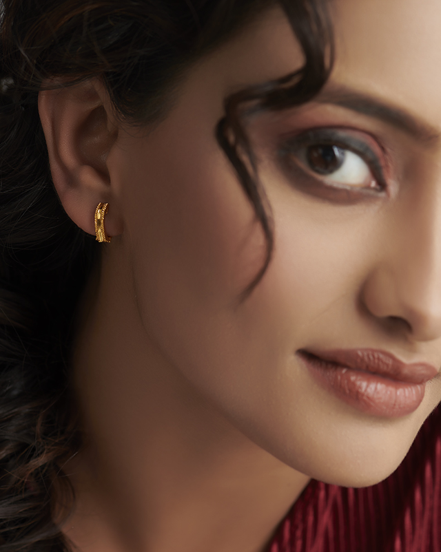 Ashvi 22KT Gold Hoops