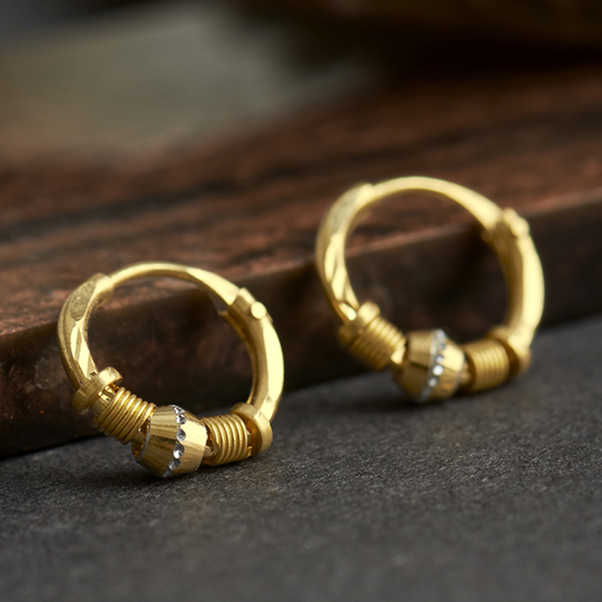 Miraan 22KT Gold Hoops