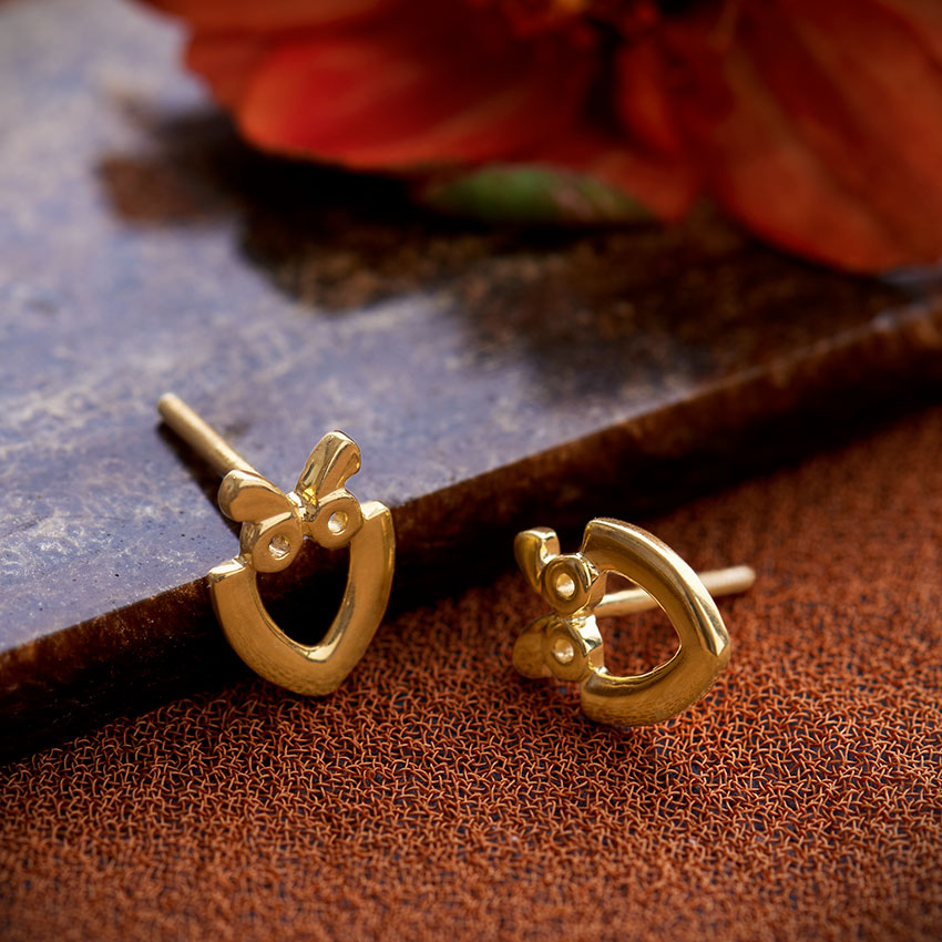Gold Earrings 22 Karat Yellow Gold Trishna 22KT Gold Earring