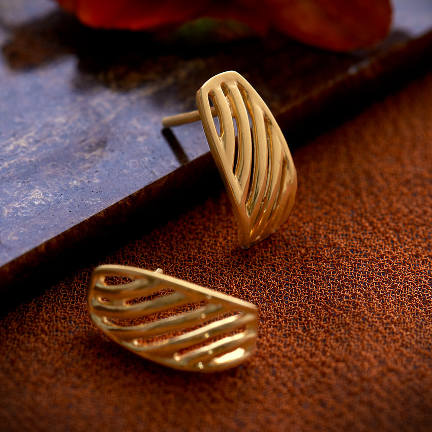 Gold Earrings 22 Karat Yellow Gold Ivanshi 22KT Gold Earring