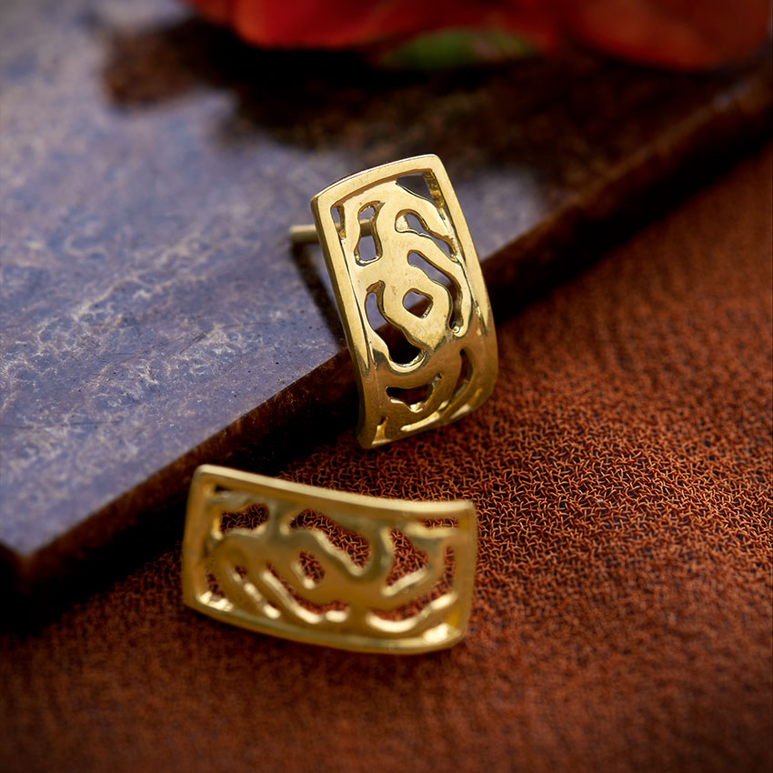 Gold Earrings 22 Karat Yellow Gold Rammiya 22KT Gold Earring