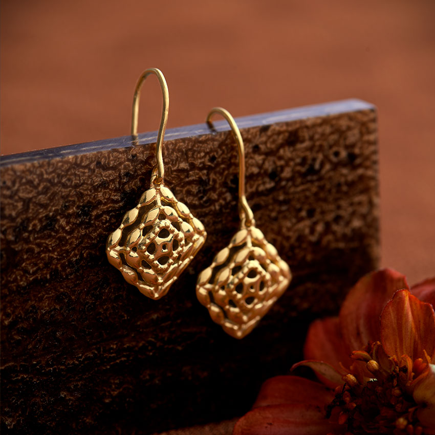 Gold Earrings 22 Karat Yellow Gold Rihana 22KT Gold Earring