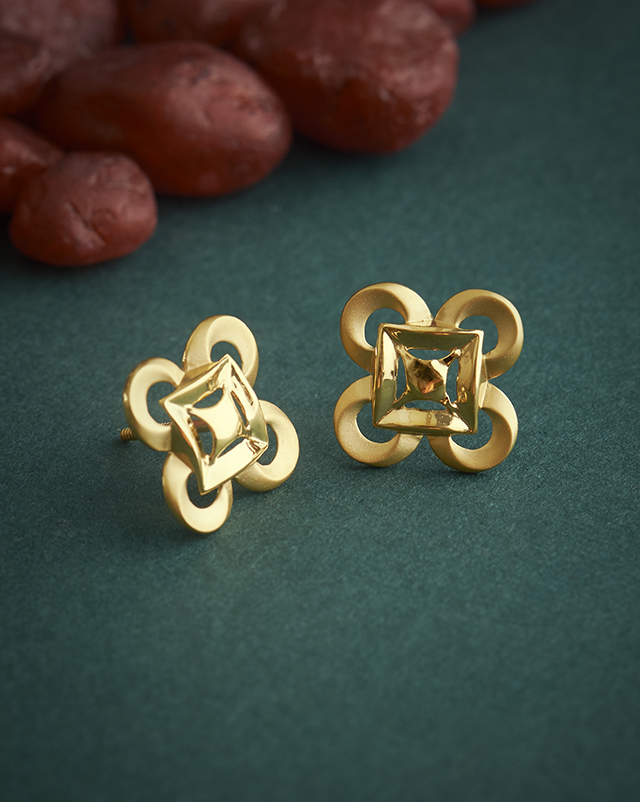 Gold Earrings 22 Karat Yellow Gold Keisha 22KT Gold Earrings